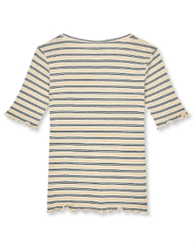 Mads Nørgaard Kids - Stripe Tuviana T-shirt - Vanilla Ice/Sky Captain
